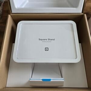 Square POS iPad System Tablet Monitor Stand Terminal Base & Cords,No Card Reader